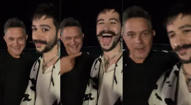 Camilo emocionado con Alejandro Sanz