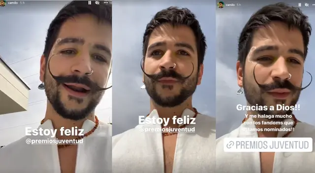 Camilo emocionado con sus siete nominaciones a 'Premios Juventud' Camilo emocionado con sus siete nominaciones a 'Premios Juventud'