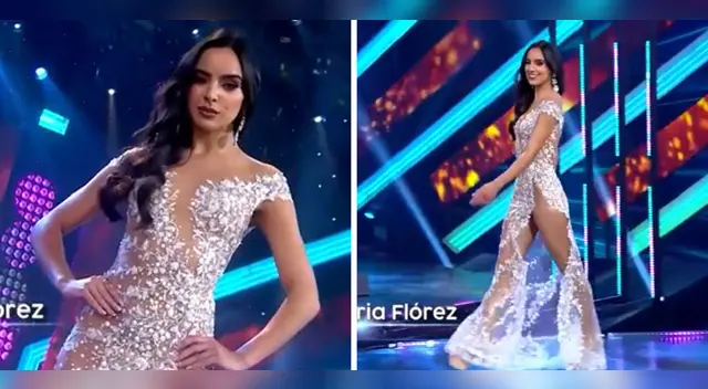 Valeria Flórez durante desfile en el Miss Perú 2022. Valeria Flórez durante desfile en el Miss Perú 2022.