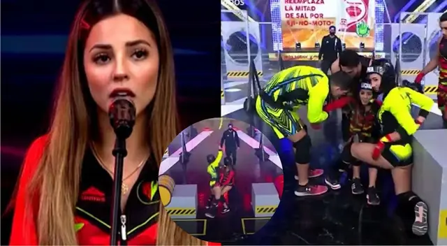 Luciana Fuster cae al chocar con Tepha Loza