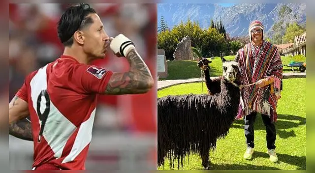 El jugador posó con una llama en Cusco y generó todo tipo de reacciones en redes.