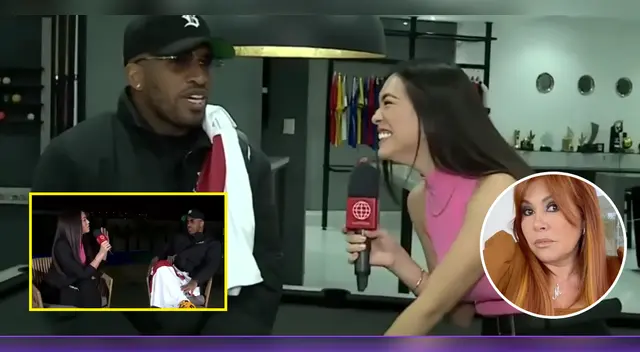 Jazmín Pinedo logró entrevistar a Jefferson Farfán.