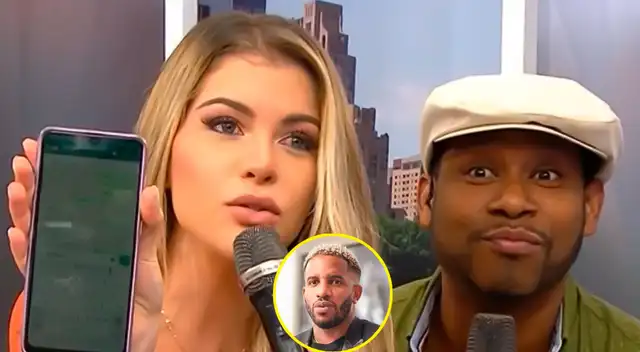 Edson Dávila conversa con Jefferson Farfán.