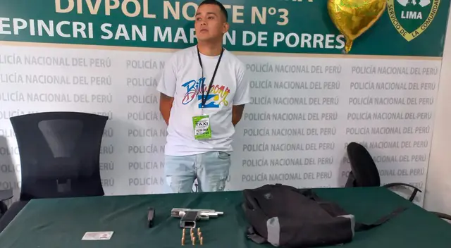 Detenido con arma de fuego.