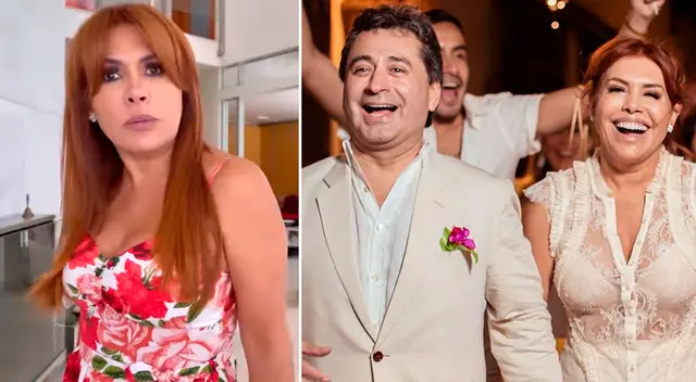 Magaly Medina saca cara por su esposo. Magaly Medina saca cara por su esposo.