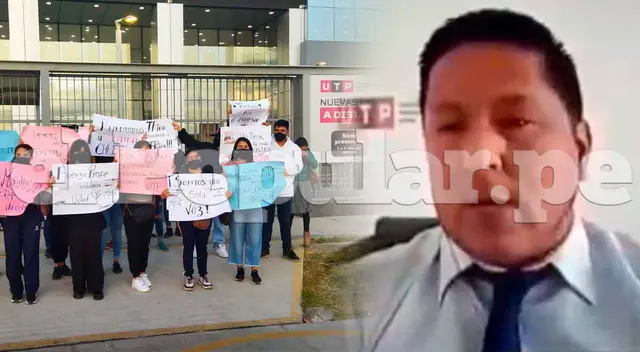 Alumnos realizaron una protesta en las inmediaciones de la universidad.