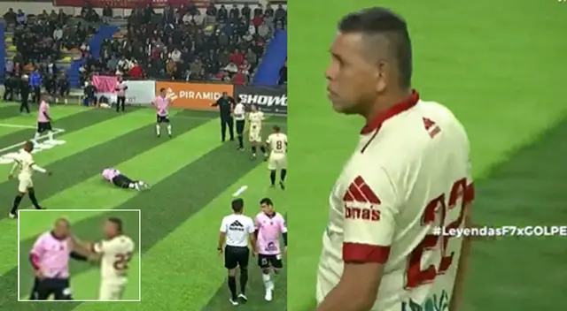 Puma Carranza protagonizó una particular escena en la Copa Leyendas F7. Puma Carranza protagonizó una particular escena en la Copa Leyendas F7.