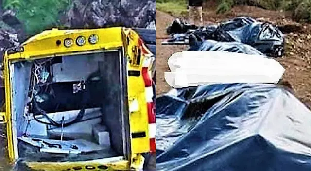Cajamarca: caída de camión de caudales a un abismo deja cuatro muertos [FOTOS Y VIDEO]