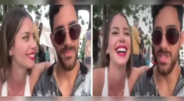 Flavia Laos y Austin Palao desde París. Flavia Laos y Austin Palao desde París.