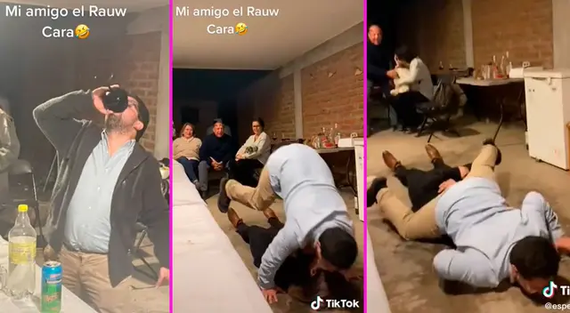 ¡Se fue de cara! El joven perdió el equilibrió y terminó golpeándose contra el suelo.