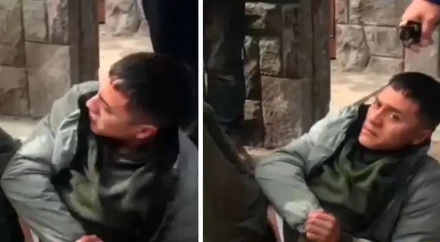 Tras ser detenido por los mismos vecinos, el ladrón terminó atado a un poste mientras esperaba la llegada de las autoridades del orden.