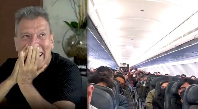 Raúl Romero emocionada por sus seguidores en pleno vuelo.