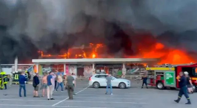 Kremenchuk recibió un bombardeo por parte de Rusia.