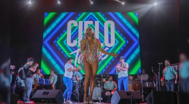 Cielo Torres estuvo en cierre de concierto realizado en Plaza San Martín.