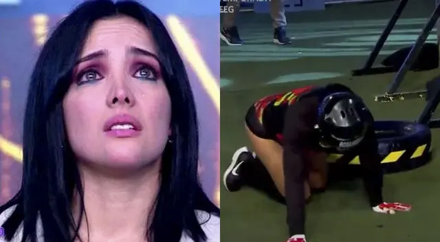 Rosángela Espinoza no la pasó nada bien en Esto es guerra y se lesionó.