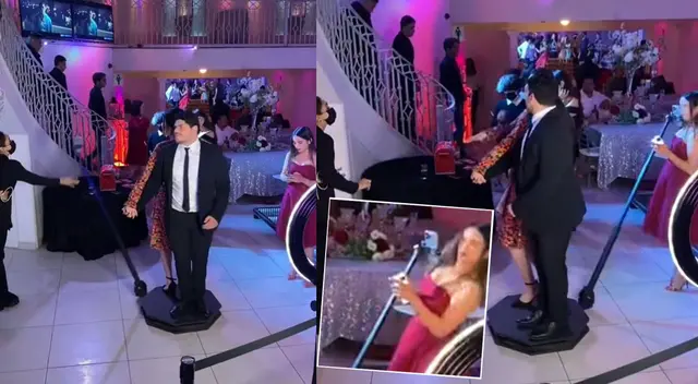 Peculiar escena de joven durante una fiesta se hizo viral en las redes sociales.