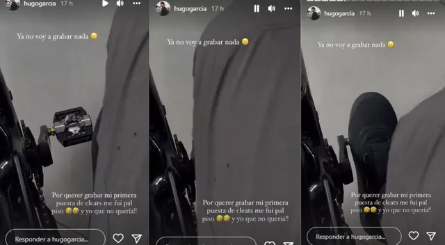 Hugo García sufre tremenda caída.