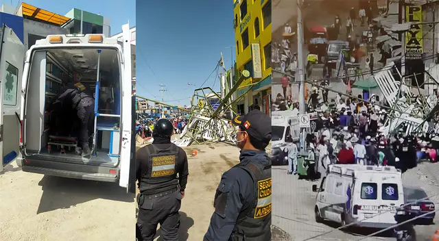 PNP, reveló que obreros habrían hacho una mala maniobra al tratar de subir la infraestructura de metal.