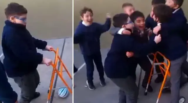 El emotivo gesto de los niños se convirtió en viral. El emotivo gesto de los niños se convirtió en viral.