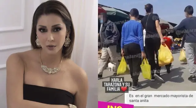 Karla Tarazona es captada por las 'Ratujas' comprando en Mercado Mayorista.