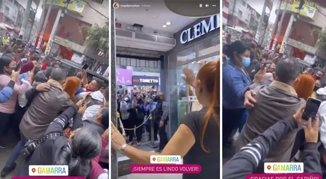 Magaly Medina se roba el show en Gamarra, La Victoria.