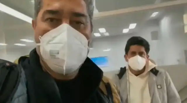 El periodista Eduardo Quispe y su camarógrafo Elmer Valdiviezo ya están de retorno a la capital.
