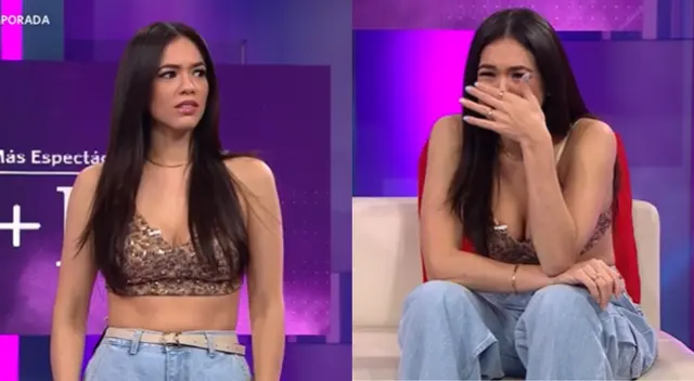 Jazmín Pinedo tiene curiosa reacción en vivo
