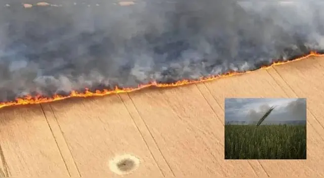 La foto fue publicada por el Ministerio de Defensa ucraniano denunciando el atentado de Rusia.