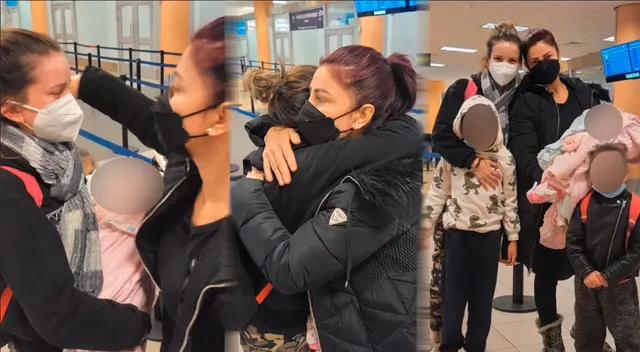 Milena Zárate despide del Perú a su hermana Greissy Ortega.