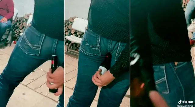 Esta ‘gran fuerza’ del joven en aquella parte de su cuerpo dejó a muchos usuarios más que sorprendidos.