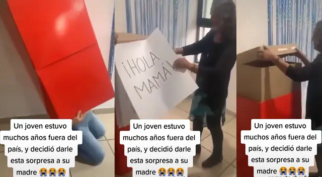 Emotiva escena de madre e hijo se hizo viral en las redes sociales. Emotiva escena de madre e hijo se hizo viral en las redes sociales.