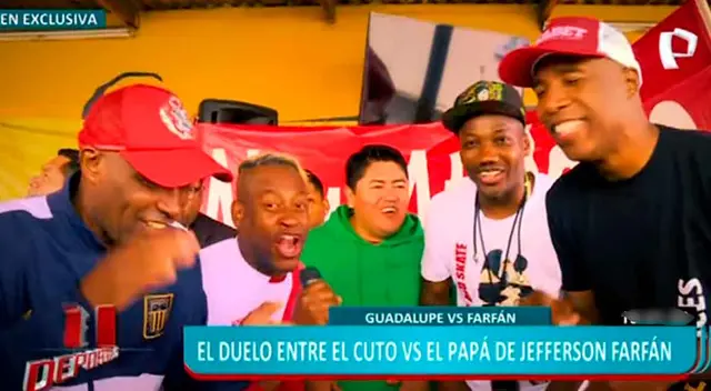 Papá de Jefferson Farfán se divirtió con el Cóndor Mendoza y Cuto Guadalupe.