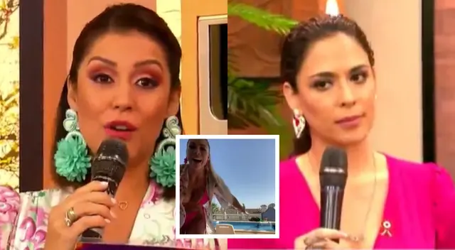Sheyla Rojas sorprende al chotear piscina inflable de Karla Tarazona y Adriana Quevedo