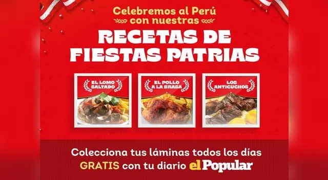 Cada semana de julio estará disponible las laminas especiales por Fiestas Patrias