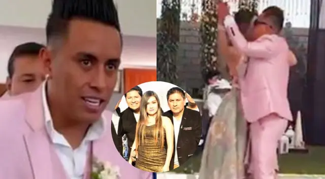 Christian Cueva hizo noticia al vestirse de rosado en boda de sus padres Christian Cueva hizo noticia al vestirse de rosado en boda de sus padres