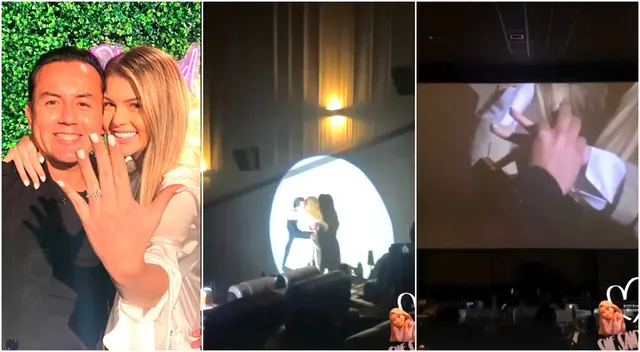 Brunella Horna le da el 'sí, acepto' a Richard Acuña en un cine junto a todos su familiares. Brunella Horna le da el 'sí, acepto' a Richard Acuña en un cine junto a todos su familiares.