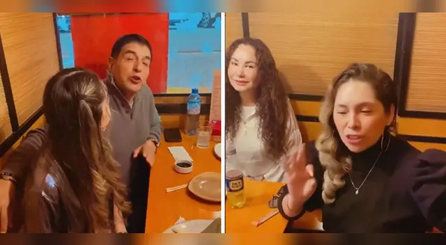 Janet Barboza, Lizet Soto, Nílver Huárac y sus hijas juntos. Janet Barboza, Lizet Soto, Nílver Huárac y sus hijas juntos.