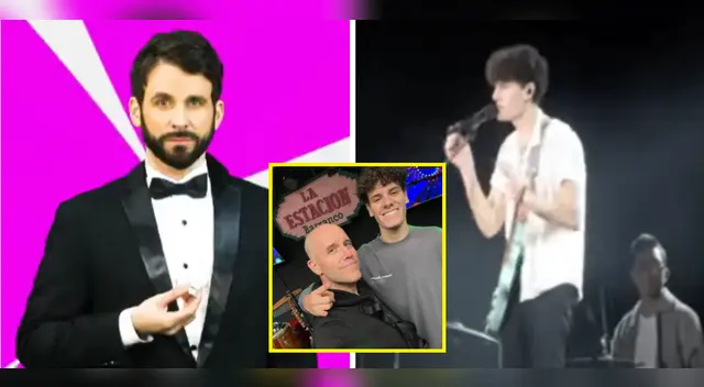 Peluchín sobre el hijo de Gianmarco. Peluchín sobre el hijo de Gianmarco.