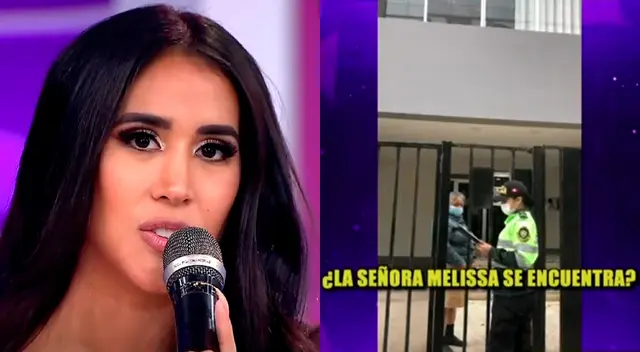Una sub-oficial llegó a darle la orden a Melissa Paredes, pero ella no estaba.
