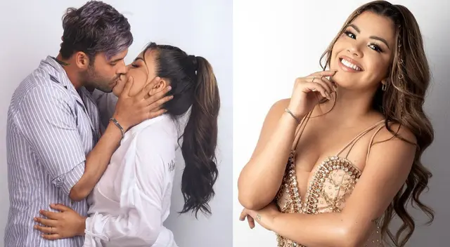 Estrella Torres y su novio felices. Estrella Torres y su novio felices.