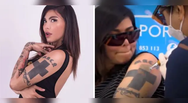 Angie Jibaja se borra tatuajes.