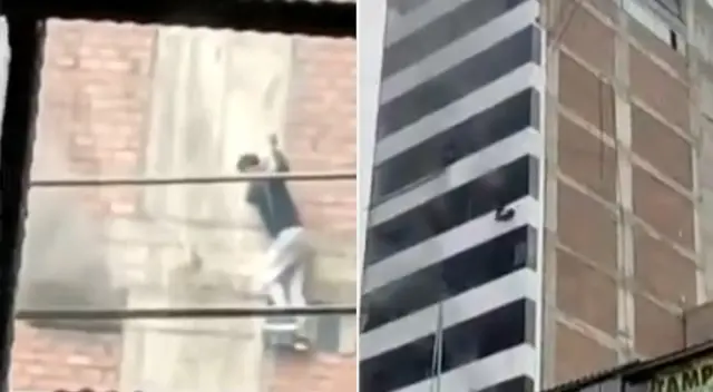 Incendio en Gamarra: personas escapan por pequeñas ventanas de la galería Golden Plaza [VIDEO]
