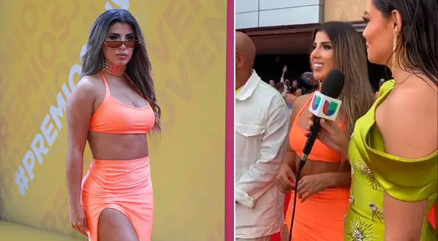 Yahaira Plasencia se luce en los premios.