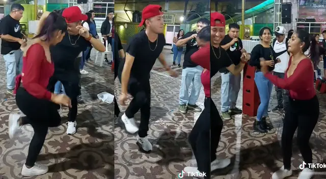 Singular escena de una pareja de baile se hizo viral en las redes sociales.
