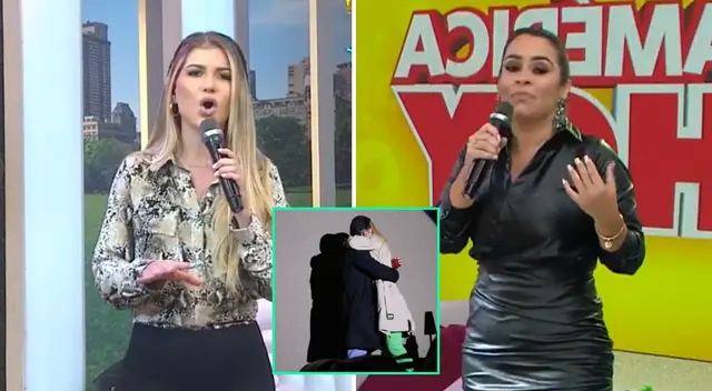 En América Hoy, los conductores iniciaron el programa otra vez con la figura de cartón de Brunella Horna, pues ella no fue En América Hoy, los conductores iniciaron el programa otra vez con la figura de cartón de Brunella Horna, pues ella no fue