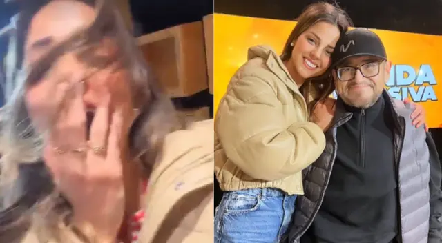 Luciana Fuster emocionada con la presencia de Edgar Vivar Luciana Fuster emocionada con la presencia de Edgar Vivar