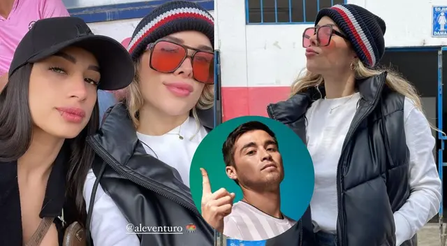 Ale Venturo fue al estadio con su amiga Valery Revello