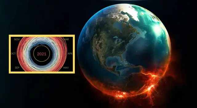 Un gráfico difundido por la agencia espacial muestra cómo han variado las temperaturas desde finales del siglo XIX.
