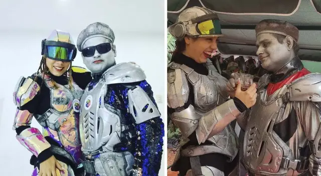 Robotín se luce feliz junto a su pareja Robotina en sala de ecografía. Robotín se luce feliz junto a su pareja Robotina en sala de ecografía.