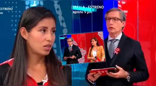 La bicampeona nacional corrigió al conductor de América Noticias.